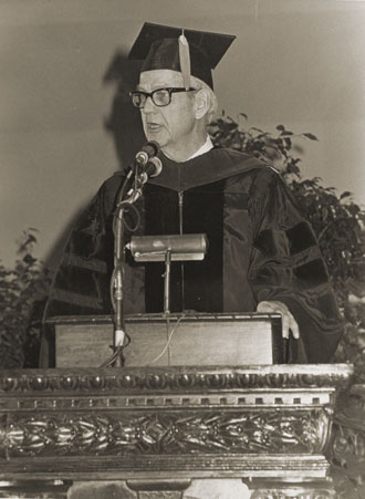 In 1984, Richard W. Freeman Sr. spoke at the naming ceremony for the A. B. Freeman School of Business.