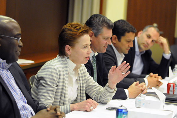 Ti Martin (MBA'84), president of Commander's Palace, speaks at last year's Tulane Business Plan Competition luncheon. The strategic plan calls for developing pilot programs in hospitality and entrepreneurship.