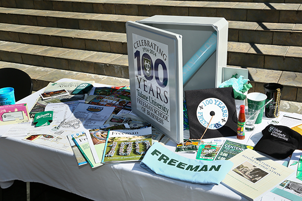 The party featured a ceremony announcing the contents of a time capsule that will be sealed with instructions to open in 50 years.