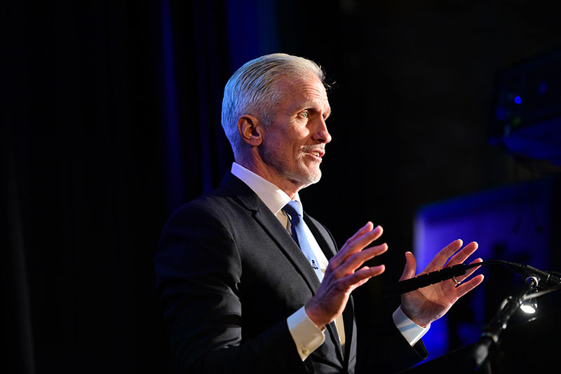 Jim Coulter speaks at 2022 Lepage Center Awards Gala